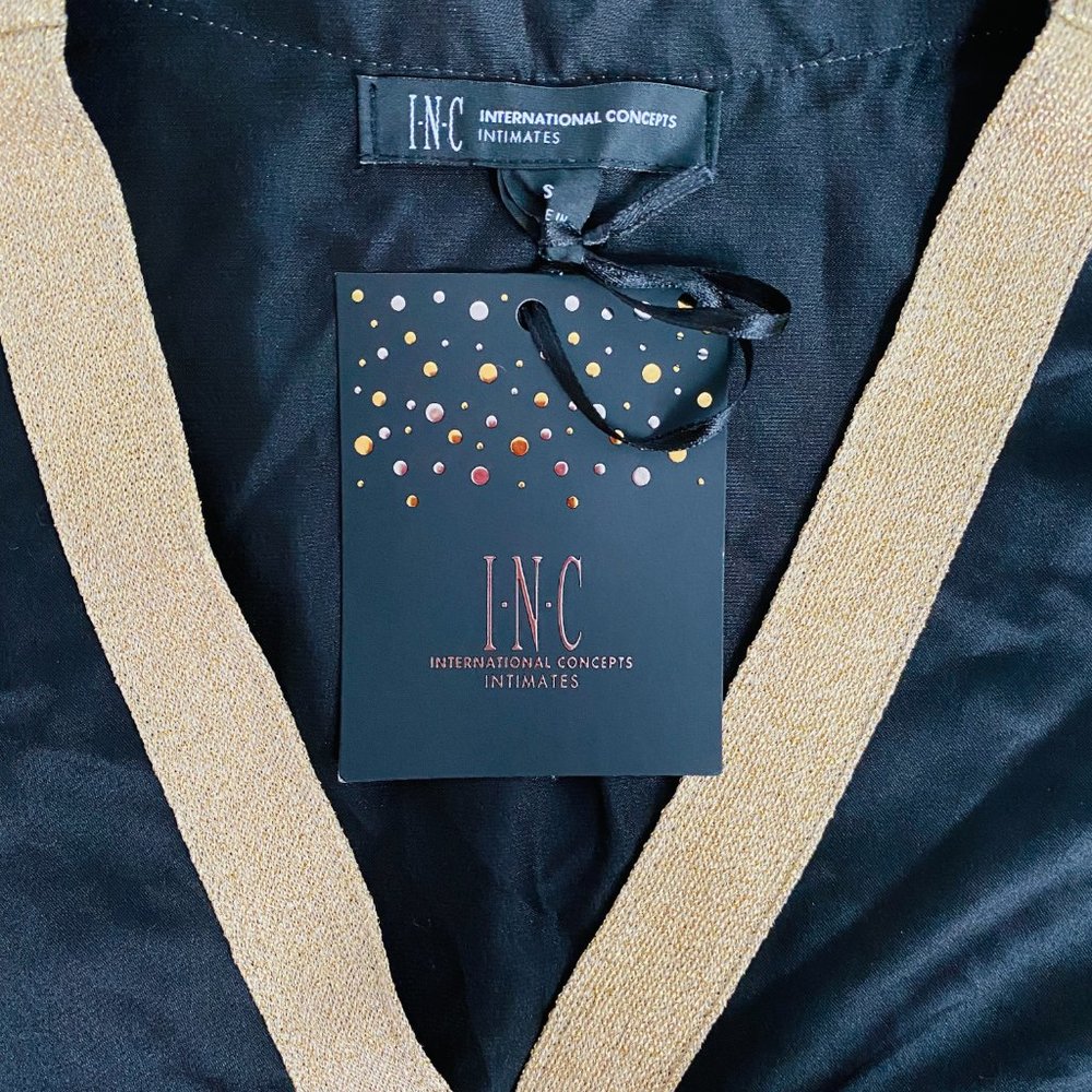 NWT INC Metallic Trim Pajama Top #AE15 - Picture 6 of 9